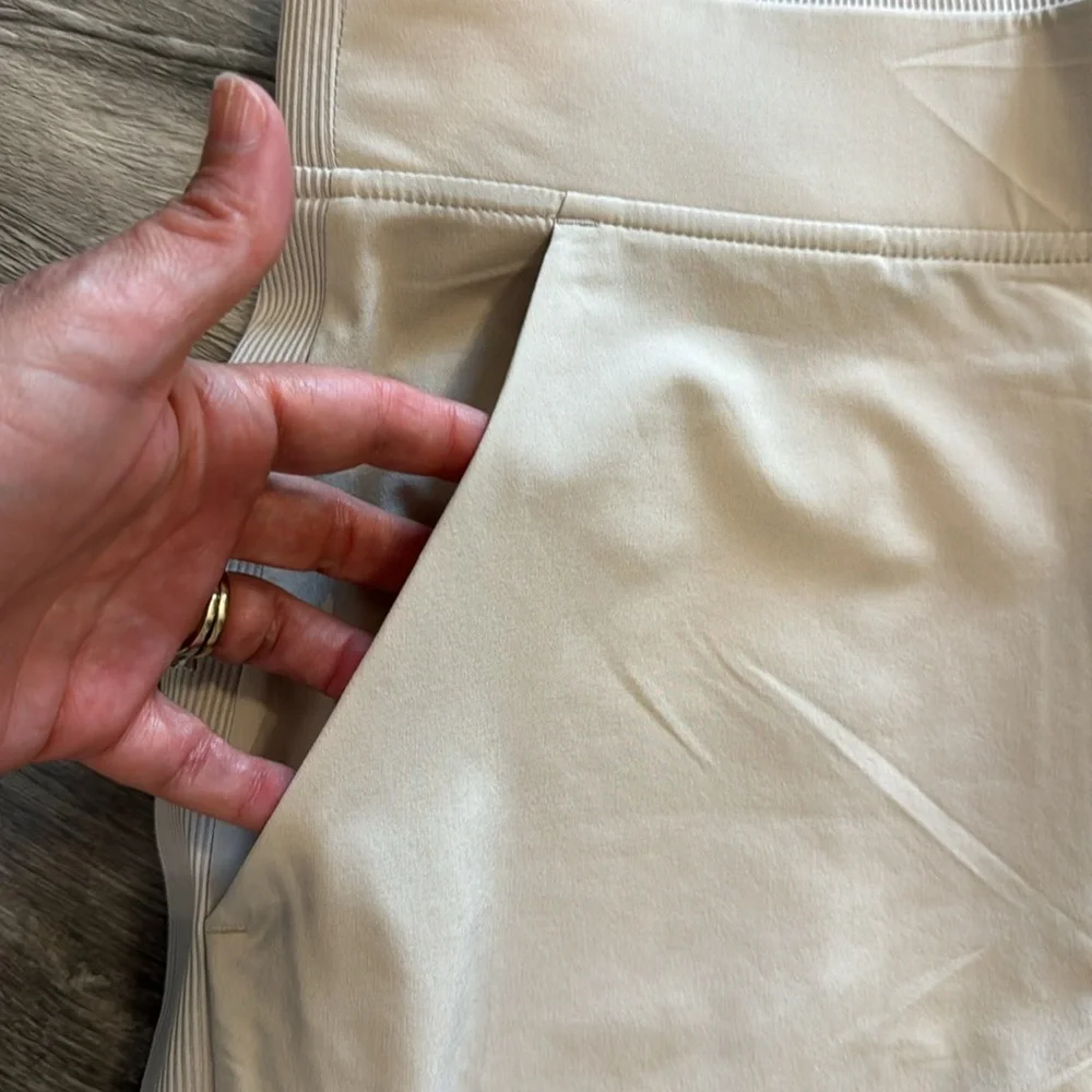 NWT Athleta Brooklyn Ankle Pant Light Tan / Ecru Size 10 - Picture 10 of 16